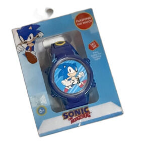 Sonic the Hedgehog Flashing LCD Watch Blue NEW